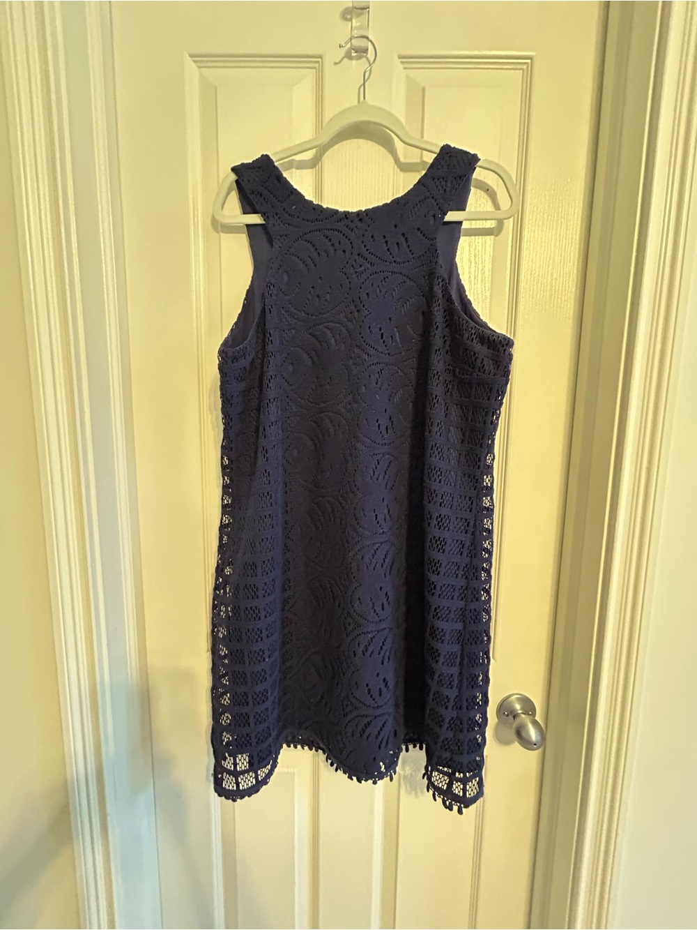 Lilly Pulitzer Navy Crochet Mini Shift Dress